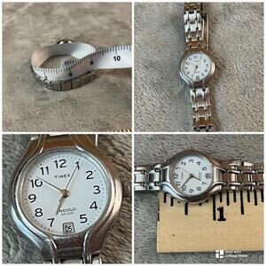 LADIES TIMEX INDIGLO WATCH STAINLESS 50M ( Parts/Repair ) Untested 7.5”